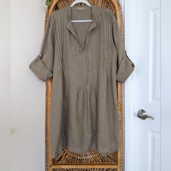 CP Shades Dresses & Skirts - CP Shades Regina Tunic Top 100% Linen